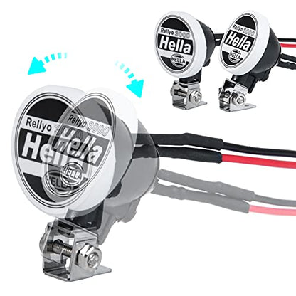 Que-T 2pcs Round Light Headlight Spotlight for 1: 10 RC Trx4 TRX6 SCX10 90046 RC Car