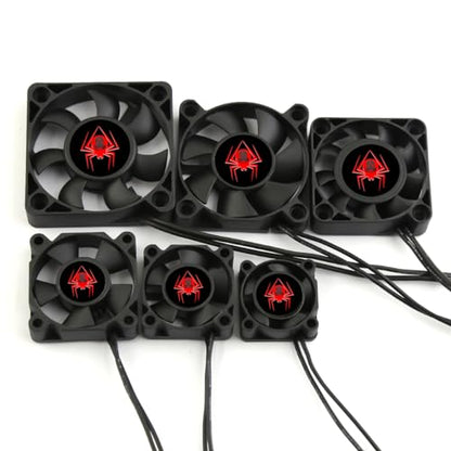 REDSPIDER High Speed RC Motor Fan，50mm 40mm 35mm 30mm 25mm Fan，ESC Cooling Fan 6V-8.5V 28000rpm for 1/8 1/10 1/12 Scale RC Car.(35MM)