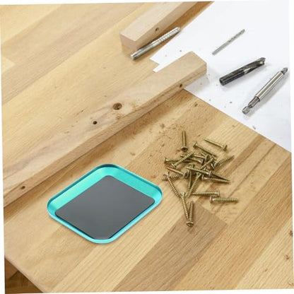Magnetic Screw Plate Tool Tray in Aluminum Alloy for Mechanics Rc Car Models Parts Storage Bolt Trays - color: Green