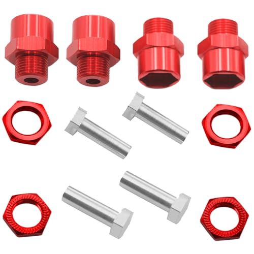 4Pack Vgoohobby Metal 12mm to 17mm Wheel Hex Drive Hub Adapter Conversion 15mm Offset Extension Upgrade Parts for 1/10 Off-Road RC Car Monster Truck Tires