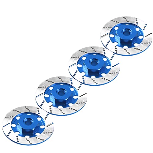 4Pack Vgoohobby Metal 12mm RC Car Hex Hub 12mm Brake Disc Wheel Hubs Adapter Spacer Compatible with Traxxas Tamiya Redcat HSP HPI 1/10 On-Road Car (Blue) - color: Blue