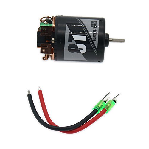 RCAWD RC Motor 540 8T Brushed Motor for 1/10 Redcat ARRMA Axial Slash HSP HPI Wltoys Kyoshosp, Carbon Electric Motor RC Scale Car Boat Short Course Crawler Truck