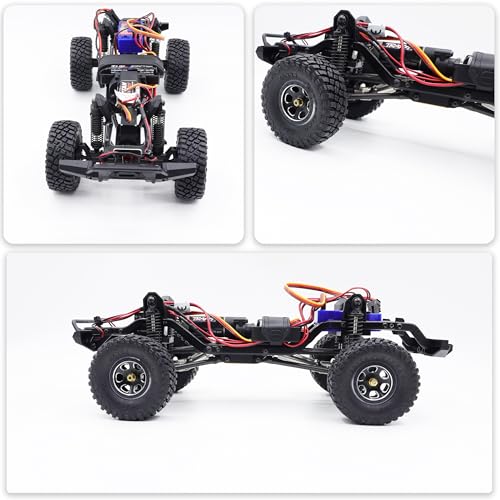 1.0 Tires 55*22mm Tires & Silicone Rubber Inserts for 1/18 1/24 RC Crawler | Soft Drift Tires for RC Crawler Axial SCX24 FMS FCX24 RC Crawler Car,Replacement Wheels,Durable Rubber,Ready to Install