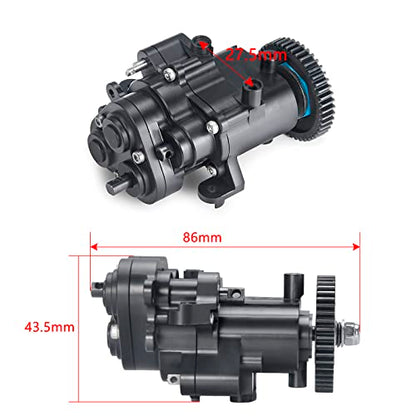 RCLIONS CNC Aluminum Transmission Case Gearbox with Steel Gear for TRX4 T4 | 1/10th RC Crawler Car Upgrade Parts