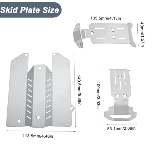 Stainless Steel Chassis Guard Skid Plate for Traxxas 1/16 Mini Maxx Monster Truck 107154-1 Upgraded Parts Protective Plate