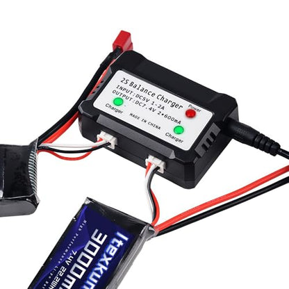 7.4v Li-po Battery Charger 2S Balance Li-ion Charger 600mAh for SCX24 SCX10 Wltoys Deerc RC Car Truck Drone Boat