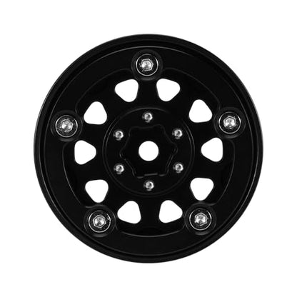 INJORA 1.3 Beadlock Wheel - Brass Wheel Rims for TRX4M SCX24 1/24 1/18 RC - color: Black Brass
