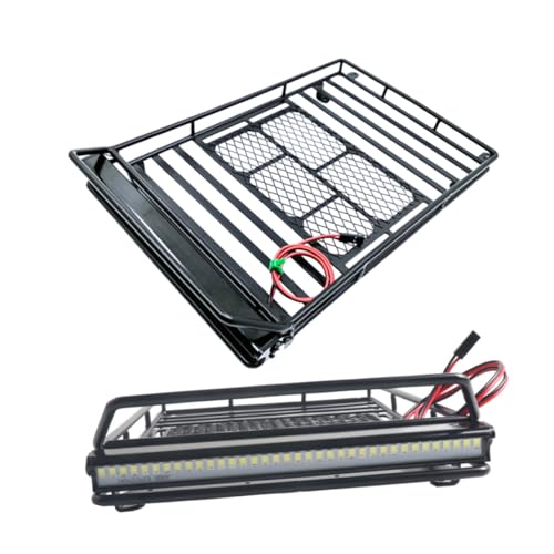 GLEAVI Car Roof Luggage Bracket Light Scale Crawler Cargo Rack and Practical Storage Shelf for Rc Vehicles Fit for Simulation Accessories