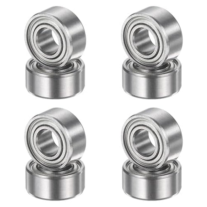 uxcell 8Pcs 683ZZ 3mmx7mmx3mm Deep Groove Ball Bearings, Double Metal Shielded Bearing Steel ABEC5 High Performance for Industrial Machinery Precision Transmission, Silver - size: 683ZZ 3mmx7mmx3mm