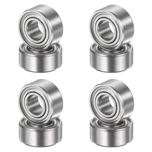 uxcell 8Pcs 684ZZ 4mmx9mmx4mm Deep Groove Ball Bearings, Double Metal Shielded Bearing Steel ABEC5 High Performance for Industrial Machinery Precision Transmission, Silver - size: 684ZZ 4mmx9mmx4mm