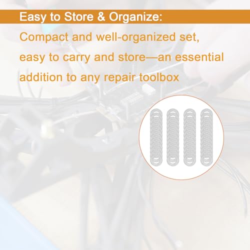 M3x6 Precision Thin Spacers for Mini Electronics,304 Stainless Steel 48pcs | Shim washer set with 0.1,0.2,0.3,0.5mm thicknesses,12 pcs each,for M3 bolts,mechanical DIY and compact component spacing - size: M3X6