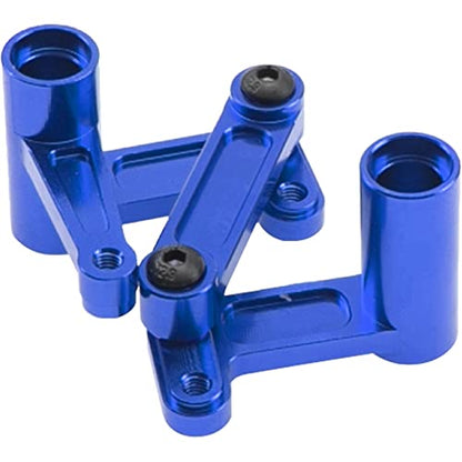 Aluminum Steering Bellcranks Drag Link Parts w/Ball Bearings Upgrade Part #3743 Compatible with Traxxas Slash 2WD Rustler VXL Bandit 1/10 RC Car (Blue) - color: Blue