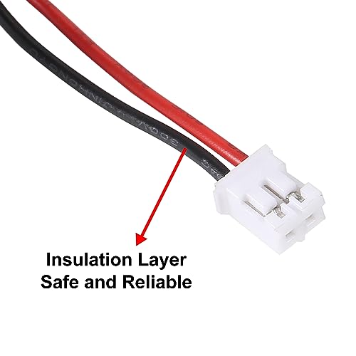 Alinan 20pcs Jst 2.0 Ph 2 Pin Connector Plug, Included 10pcs Mini 2 Pin Jst Ph2.0 26AWG Female Connector Plug with 300mm Cable Wire and 10pcs Micro Jst Ph2.0mm 2Pin Male Connector Plug - color: 2Pin 26AWG 300mm Cable