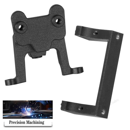 RC Aluminium Upgrades Part for L0S1 1/24 1/28 Micro-B(LOS00007)/Micro-T(LOS-1392) 2S 2WD,Front Bumper/Rear Wing Mount/Front Bulkhead Skid Plate/Servo Mount/Bearings Kit,Black - color: Black-(upgrades Part）