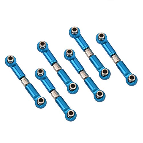 Alomejor Metal Steering Linkage Rods Set with High Strength for 1/18 Model Car RC Truck Upgrade Parts