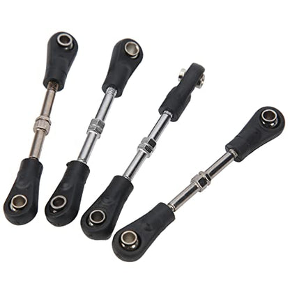 RC Steering Tie Rod Linkage 4pcs Set | Adjustable 2.4-2.8in for 1/10 Off - Road Vehicle | Metal & Plastic Replacement Parts/Crawler Upgrades / M3 Hex Screw Compatible