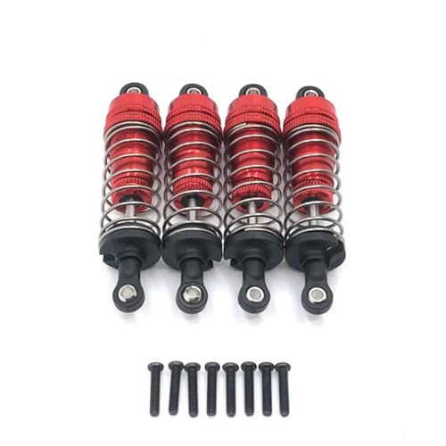 Compatible with WLtoys 144010 144001 144002 1/14 1/12 RC Car Upgrade Parts Accessories Metal External for Spring Hydraulic Shock RC Assortment(Red) - color: Red