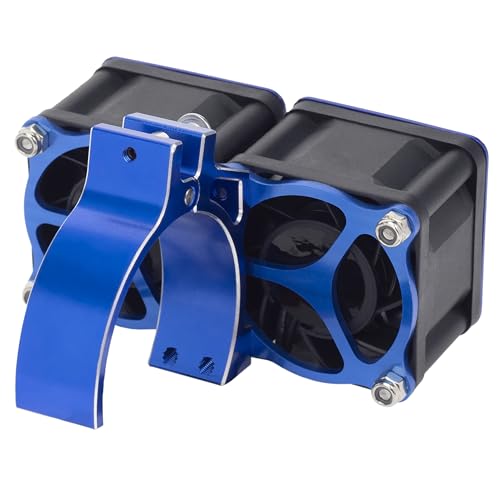 DKKY RC Motor Cooling Fan Heatsink with 42mm Mount for Arrma Axial Traxxas 1/6 1/8 1/10 RC Models with 4274 4286 Motor (Blue) - color: Blue