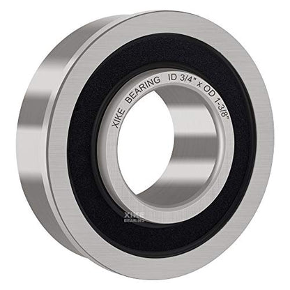 XiKe 10 Pack ID 3/4" x OD 1-3/8" Lawn Mower Wheel Flanged Bearing Replacement for JD AM118315, AM127304, Toro 110513, 251-210, Gravely 011193, MTD 741-0141, Case IH-384881-R93 ＆ Bobcat 2188123-03 Etc. | Replacement for JD AM118315, AM127304, Toro 110513,