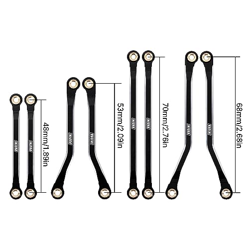 INJORA Aluminum High Clearance Link for 1/18 TRX4M Defender Bronco（Black）