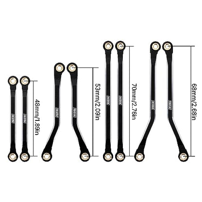 INJORA Aluminum High Clearance Link for 1/18 TRX4M Defender Bronco（Black）