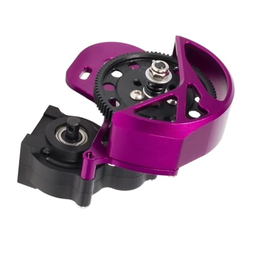 RC Gearbox Compatible with Axial SCX-10 II SMT10 AX10 VS4-10 Gear Transmission Gearbox Set 1/10 RC Car Crawler Upgrade Parts(Purple) - color: Purple