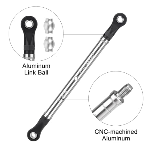High Clearance Links Extended Stainless Steel Chassis Linkage Set for 1/18 Traxxas TRX4M K10 RC Crawler Car Upgrade Parts(8PCS)