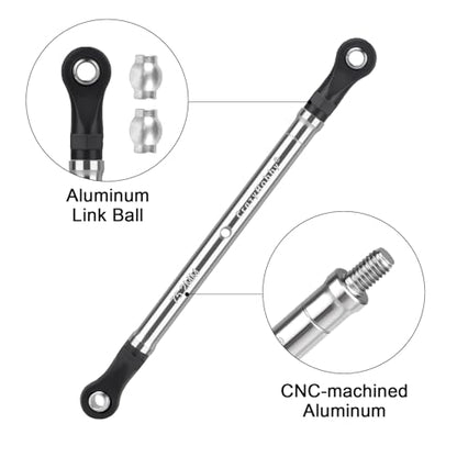High Clearance Links Extended Stainless Steel Chassis Linkage Set for 1/18 Traxxas TRX4M K10 RC Crawler Car Upgrade Parts(8PCS)