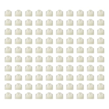 Povtii 100 PCS Nylon Screw Insert, Sturdy Nylon Screw Retainer for Mounting License Plate, Self-Tapping Nuts Insert Bracket Clip for Front & Back License Plates, Car Accessories - color: 100PCS