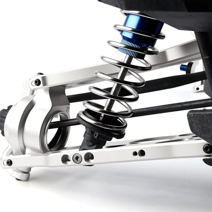 7075 Aluminum Lower Suspension Arms L&R for 1/5 Traxxas X-MAXX 8S, Heavy Duty Front/Rear Control Arms A-Arms Upgrade, CNC Machined, Anodized Silver, Replacement for Traxxas 7730 7731 - style: Lower Suspension Arms