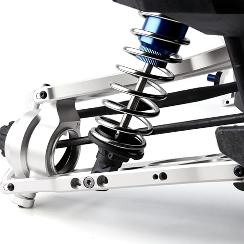 7075 Aluminum Lower Suspension Arms L&R for 1/5 Traxxas X-MAXX 8S, Heavy Duty Front/Rear Control Arms A-Arms Upgrade, CNC Machined, Anodized Silver, Replacement for Traxxas 7730 7731 - style: Lower Suspension Arms