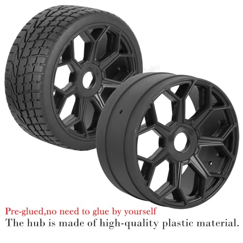 RC Wheels Tires for 1/8 Typhon 6S BLX,1/7 Infraction 6S BLX,Limitless,RC Highway Tires Wheels Soft Tires Truck Tire Highway Tires,Black - color: Black - (Rc Wheels Tires)