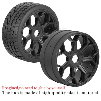 RC Wheels Tires for 1/8 Typhon 6S BLX,1/7 Infraction 6S BLX,Limitless,RC Highway Tires Wheels Soft Tires Truck Tire Highway Tires,Black - color: Black - (Rc Wheels Tires)