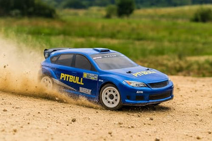 HNR Pitbull Rally RC Car ARTR, 1/10 Scale, Carbon Version, 2S/3S Brushless Motor & ESC