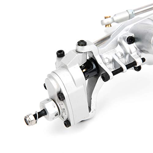 Remote Control Car Metal Front Portal Axle Assembly for 1/10 SCX10 III RC Crawler (Silver) - color: Silver