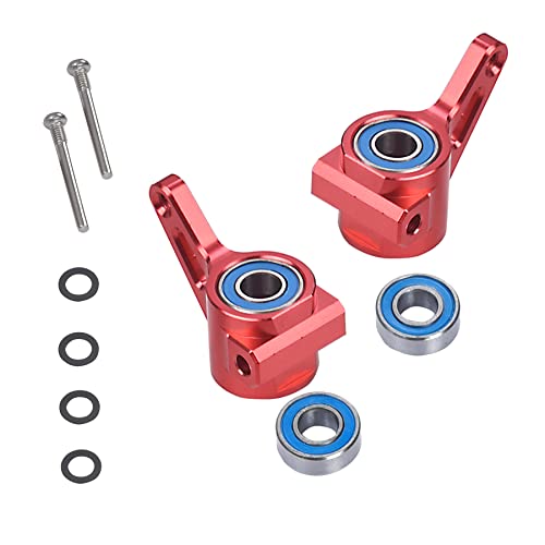 Hosim RC Alloy Steering Blocks RC Crawler Parts for 1/10 Slash,Stampede,Rustler and Bandit Slash Replacement Parts 3736(Red)