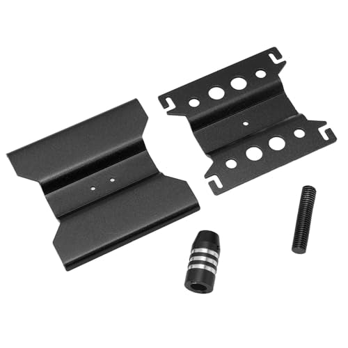 Qiilu RC Car Stand 360 Degree Aluminum Alloy Work Station for RC Cars + Height Repair Tool Kit Compatible with 1/18 1/24 Scale - RC Vehicle Scale Accessories (Black) - color: Black