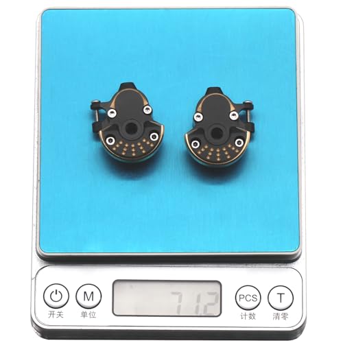 Redcat Ascent 18 70g 2 Pcs Black Coating Brass Steering Knuckle and Front Outer Portal Housing for 1/18 RC Crawler Redcat Ascent 18 Upgrades Parts