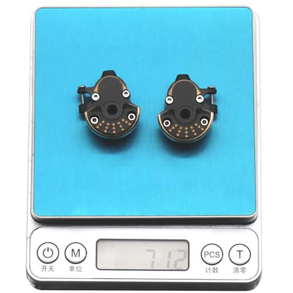 Redcat Ascent 18 70g 2 Pcs Black Coating Brass Steering Knuckle and Front Outer Portal Housing for 1/18 RC Crawler Redcat Ascent 18 Upgrades Parts