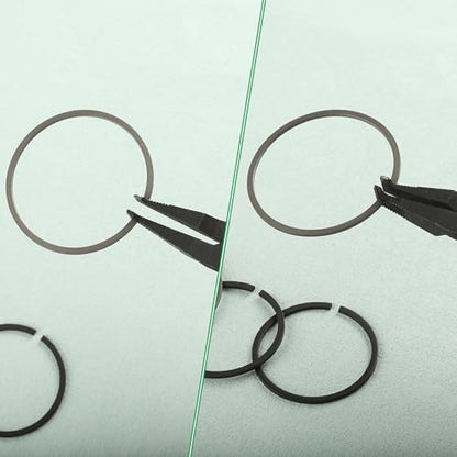 9 Inches Angle Tip Lock Ring Pliers Special Circlip Pliers with Black Finish for Removing Installing Gearshift Locking Rings