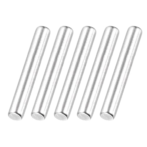 MECCANIXITY 60 Pack Dowel Pin Wheel, 2x8mm Steel Hex Wheel Hub Nut Pin Replacement for DIY RC Car Truck Boat Helicopter Model Part, Silver - size: 2x8mm