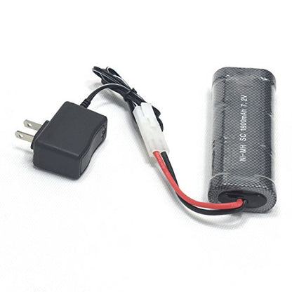 7.2V 1800mAh NiMH Battery KET-2P Female P-to-S Plug & US Charger for RC Car Truck Racing Speed Boat Power Starter