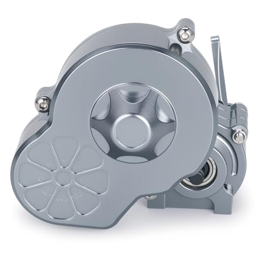 Complete Transmission Cutoff Gearbox with Dig Gear for SCX10 AX10 Wraith | CNC machined Aluminum alloy housing.Direct fit for 1/10 RC Axial SCX10.Upgrade stock gearbox for smoother crawl. - color: Titanium