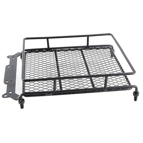 Steel Luggage Tray Roof Rack for 1/10 RC Crawler Car, Durable Metal Roof Rack, Lightweight RC Accessory with Easy Installation, Universal Fit for CC01 CR01 D90 SCX10 Models (M) - style: M