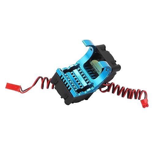 Sonew RC Motor Heatsink Cooling Fan Combo with Dual Fans and Aluminum Alloy for 550 3650 3660 3670 3674 Motors 36mm Diameter Red (Blue) - color: Blue