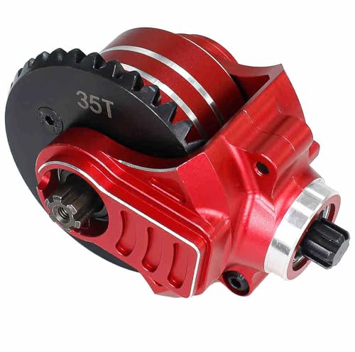 RC Transmission Module Set 35T Front and Rear Differential & 14T Main Gear for ARRMA 1/10 Big Rock Granite Kraton Outcast Sento 1/8 Typhon Infraction Mojave Upgrade Parts Replace ARRMA ARA311156. - color: Red, size: Diff 35-14T