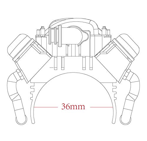 KYX Racing Alloy V8 Engine Motor Heatsinks & Cooling Fan for RC Crawler Car Axial SCX10 II 90046 Wraith D90 Traxxas TRX4 540/550 Motor Accessories