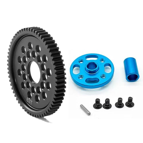 Steel High Speed Spur Gear 63T Main Gear for Tamiya All TT02 TT02B | RC Car Upgrade Parts - size: 63T