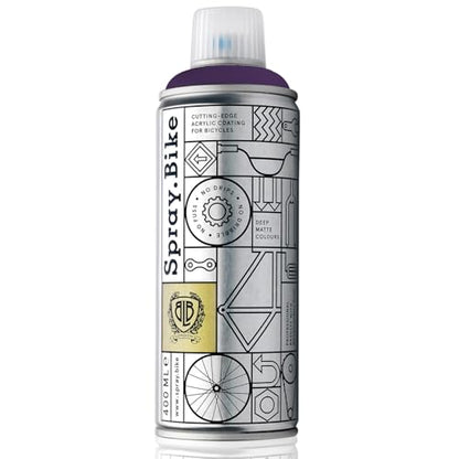 Spray.Bike Spray Paint - Elderberry (Eggplant Purple) | Designed Mainly for Bicycles | Multi-Use Acrylic Spray Paint for Metal, Plastic | High Coverage Bike Paint, 400ml - color: Elderberry