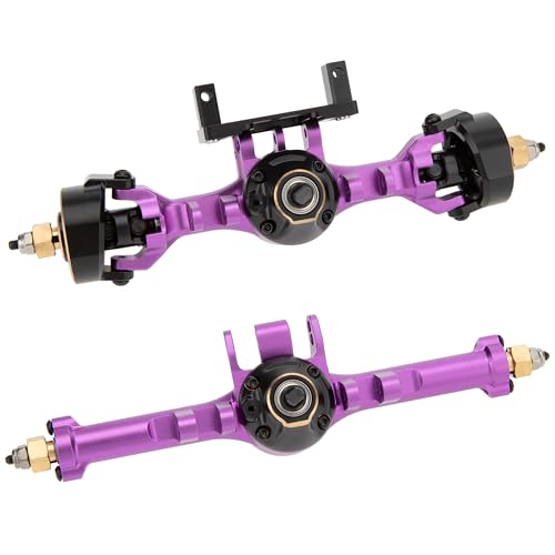 MEUS RACING 5mm ISO V2 TRX4M Axles with Adjustable Servo Mount for TRAXXAS 1/18 TRX4M RC Crawler (Purple) - color: Purple